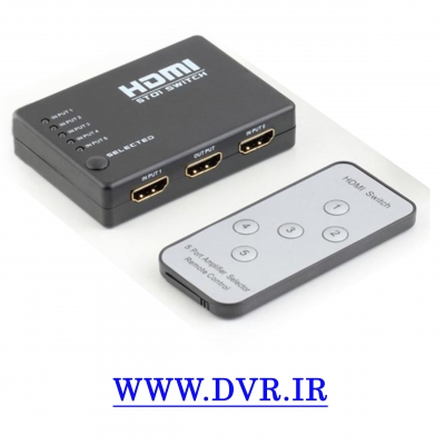 سوئیچ 5 پورت HDMI با کنترل  راه دور